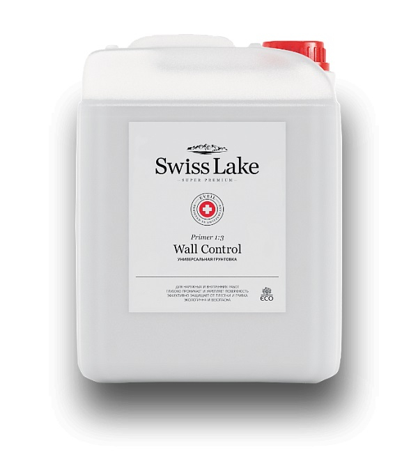 Грунтовка универсальная Swiss Lake Primer 1:3 Wall Control акриловая 10 л